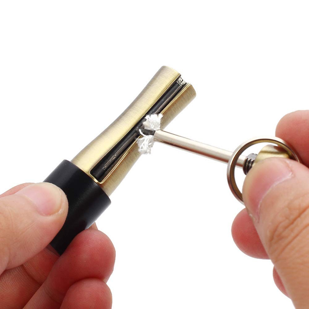 Matchstick Fire Starter, Permanent Flint Match Kerosene Refillable Keychain L...