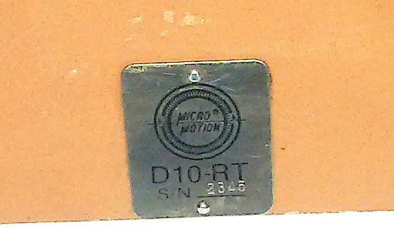 Micro Motion D10-RT Flow Indicator Meter