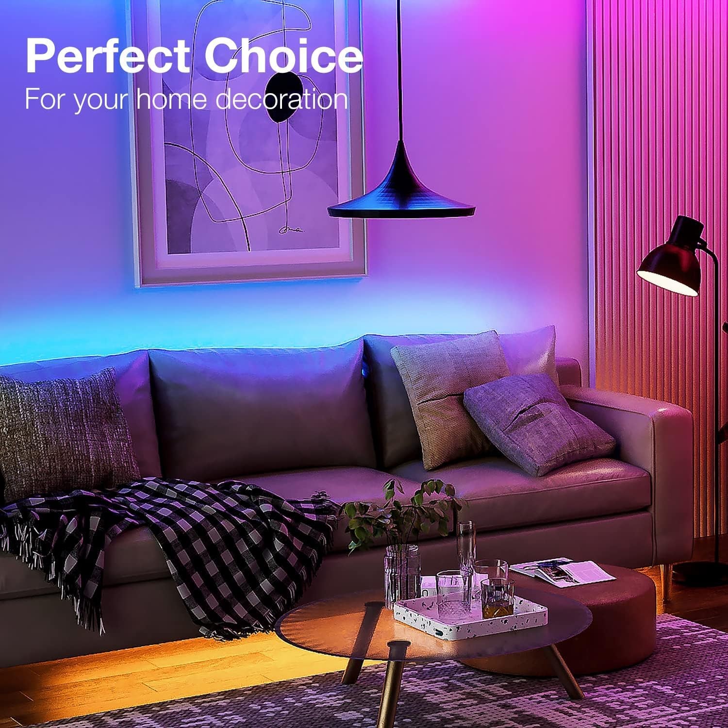 DAYBETTER LED Strip Lights 100ft, Smart Lighting with App 100FT, Multicolor
