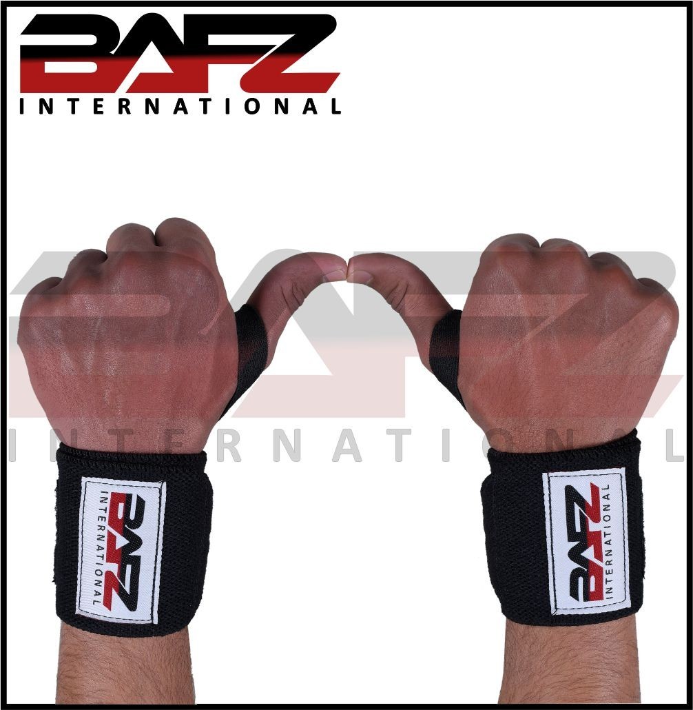 Wrist Wraps Weight lifting Gym Straps Support Strength Elasticated Hand Bandage