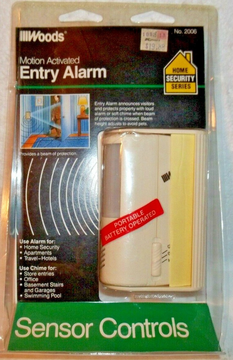 WOODS Motion Activated ENTRY ALARM ~ Portable Battery Operated ~ New Old Stock ~