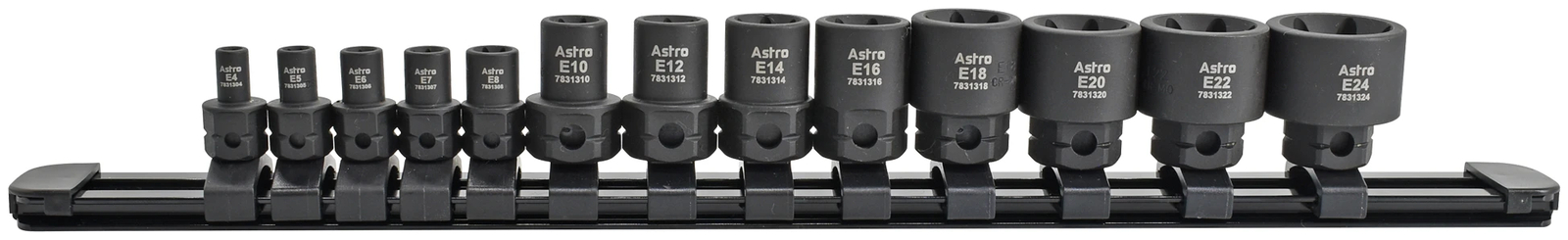 Astro 78313 13-piece 1/4" & 3/8" Drive External Torx Nano Impact Socket Set