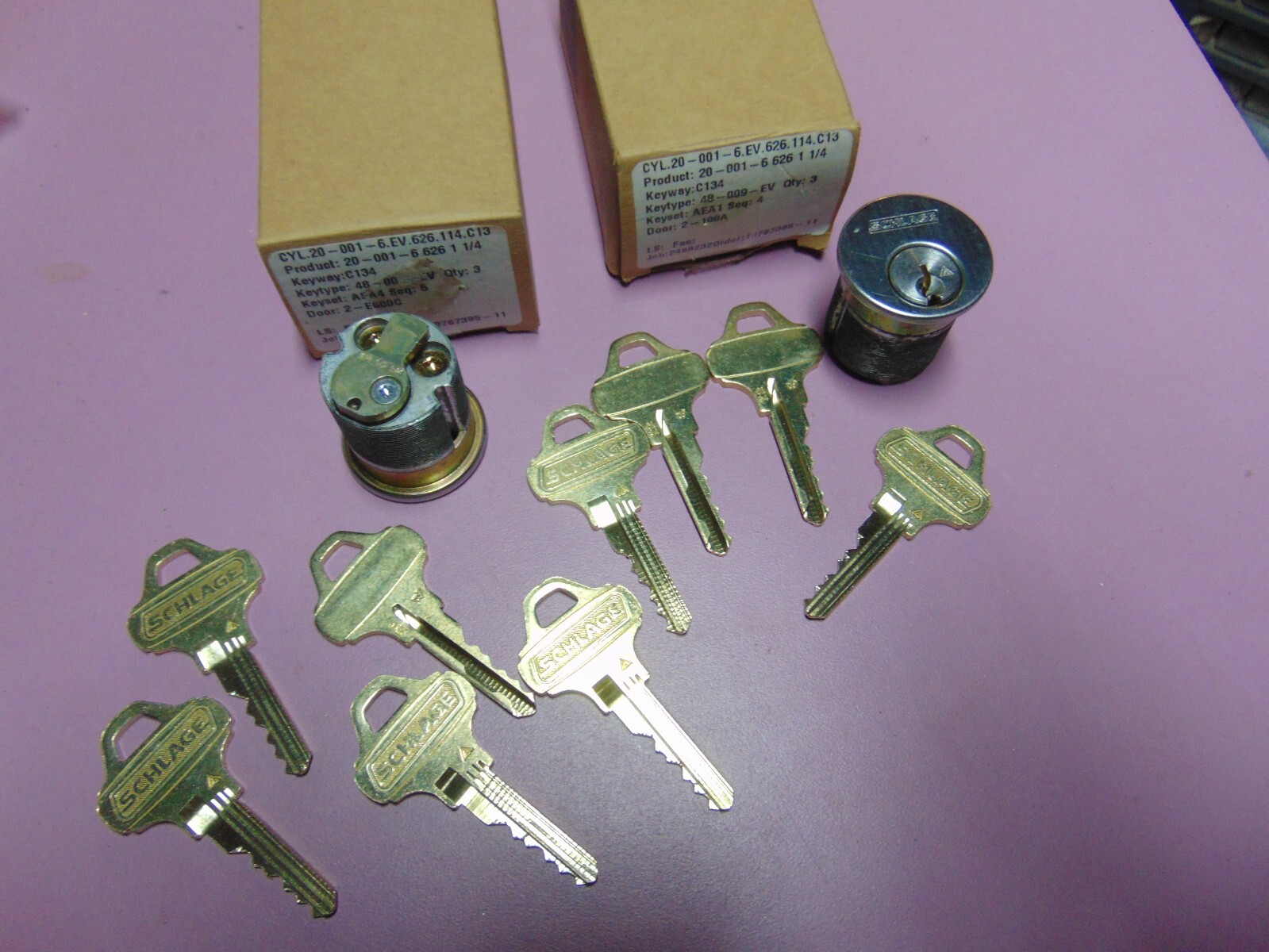 2   EVEREST SCHLAGE C134  MORTISE LOCK WITH 9 KEYS           LOCKSMITH