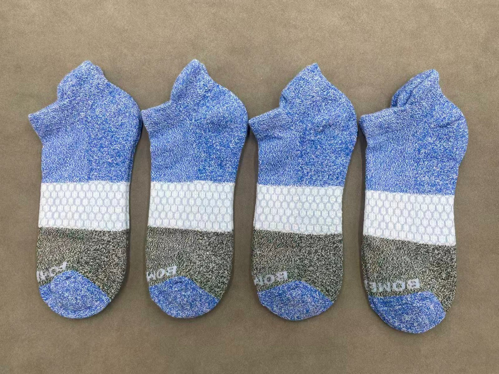 4 pairs BOMBAS Men's All-Purpose Ankle socks Size Large 9-13 multicolor
