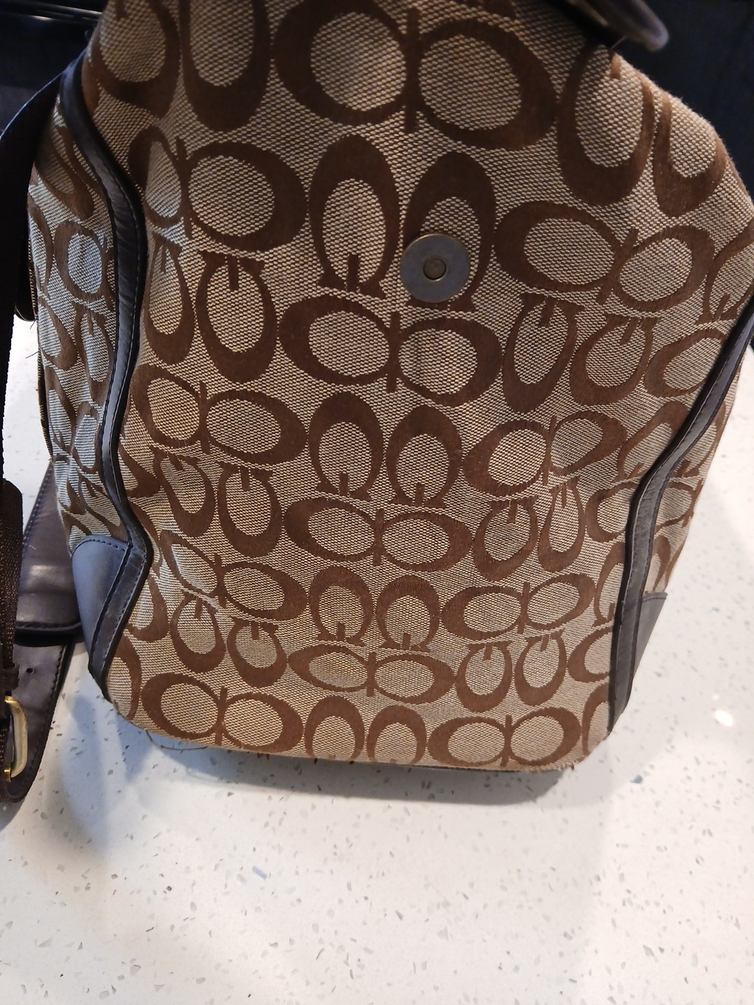 GG MONOGRAM IMMITATION LARGE DUFFLE HIGH QUALITY LEATHER & CANVAS UNISEX