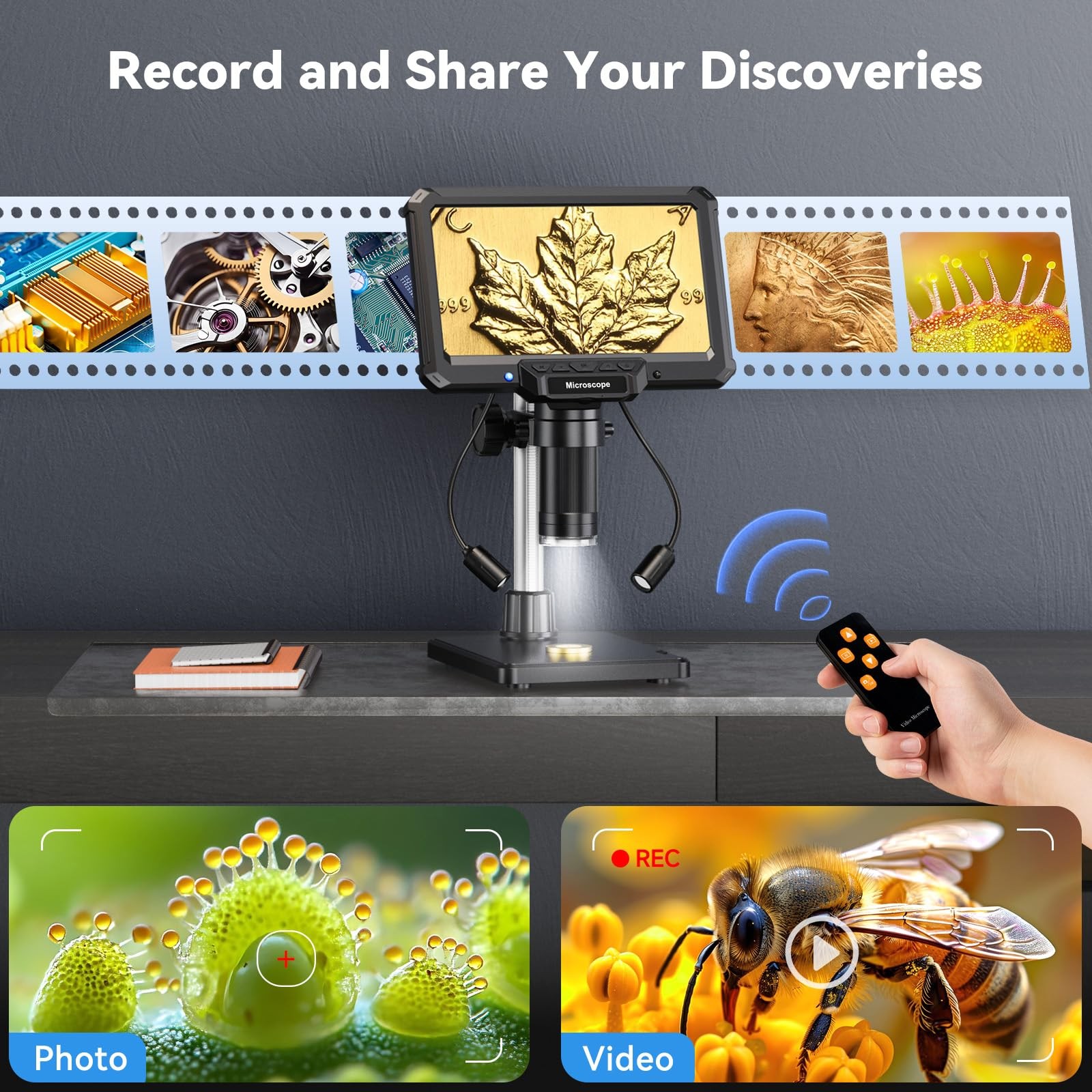 7Inch 1200X Digital Microscope for Electronics Repair