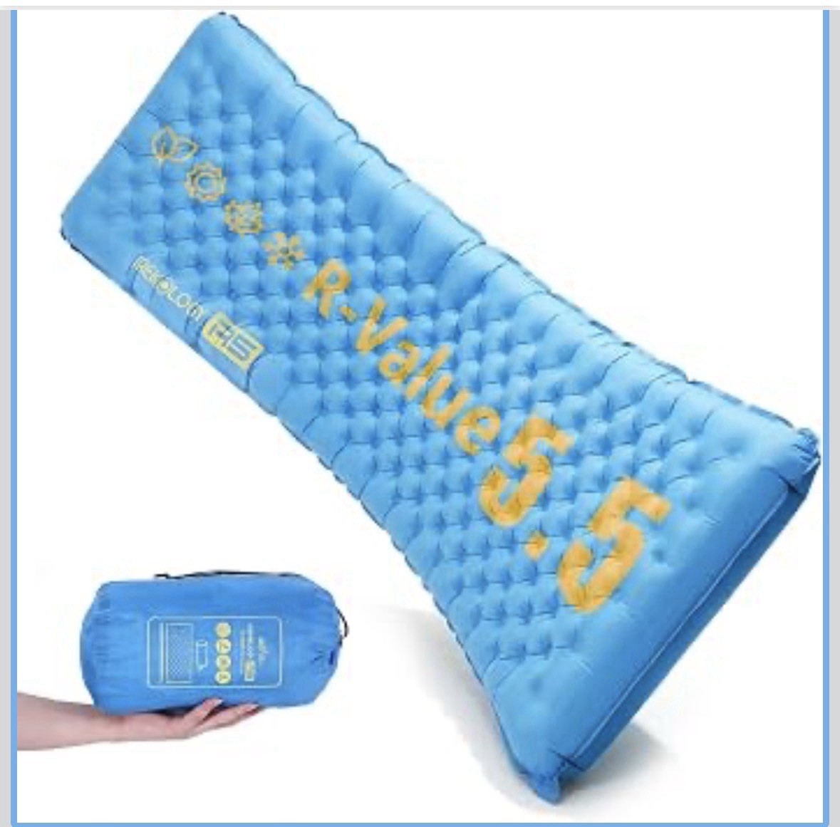 Trekology Insulated Sleeping Pad Backpacking Ultralight - SGS-Certified 5.5 H...