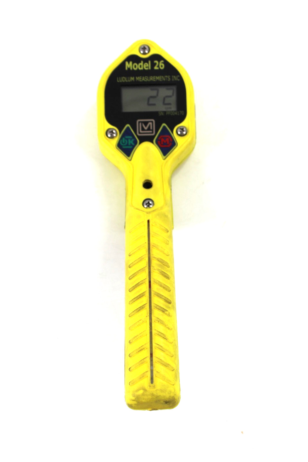 Ludlum Model 26 Integrated Frisker Rugged Yellow 15.51 cm GM Pancake Detector