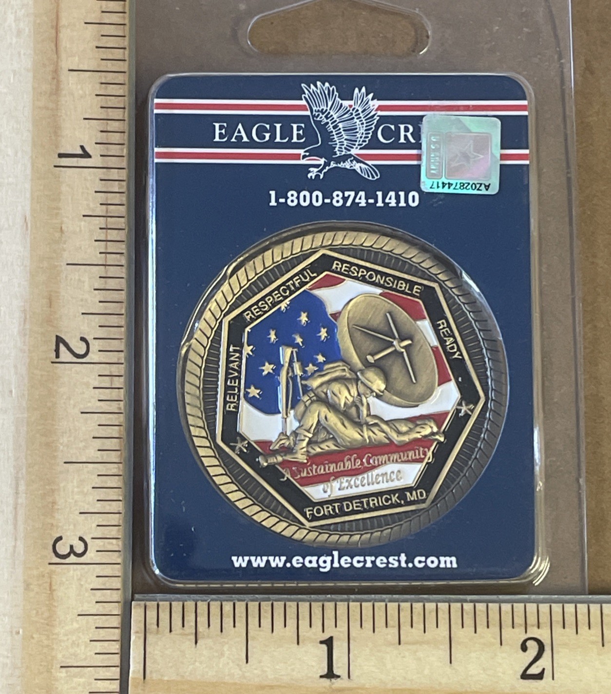 Coin - US Army - Fort Detrick, MD - Base Coin - Color & New