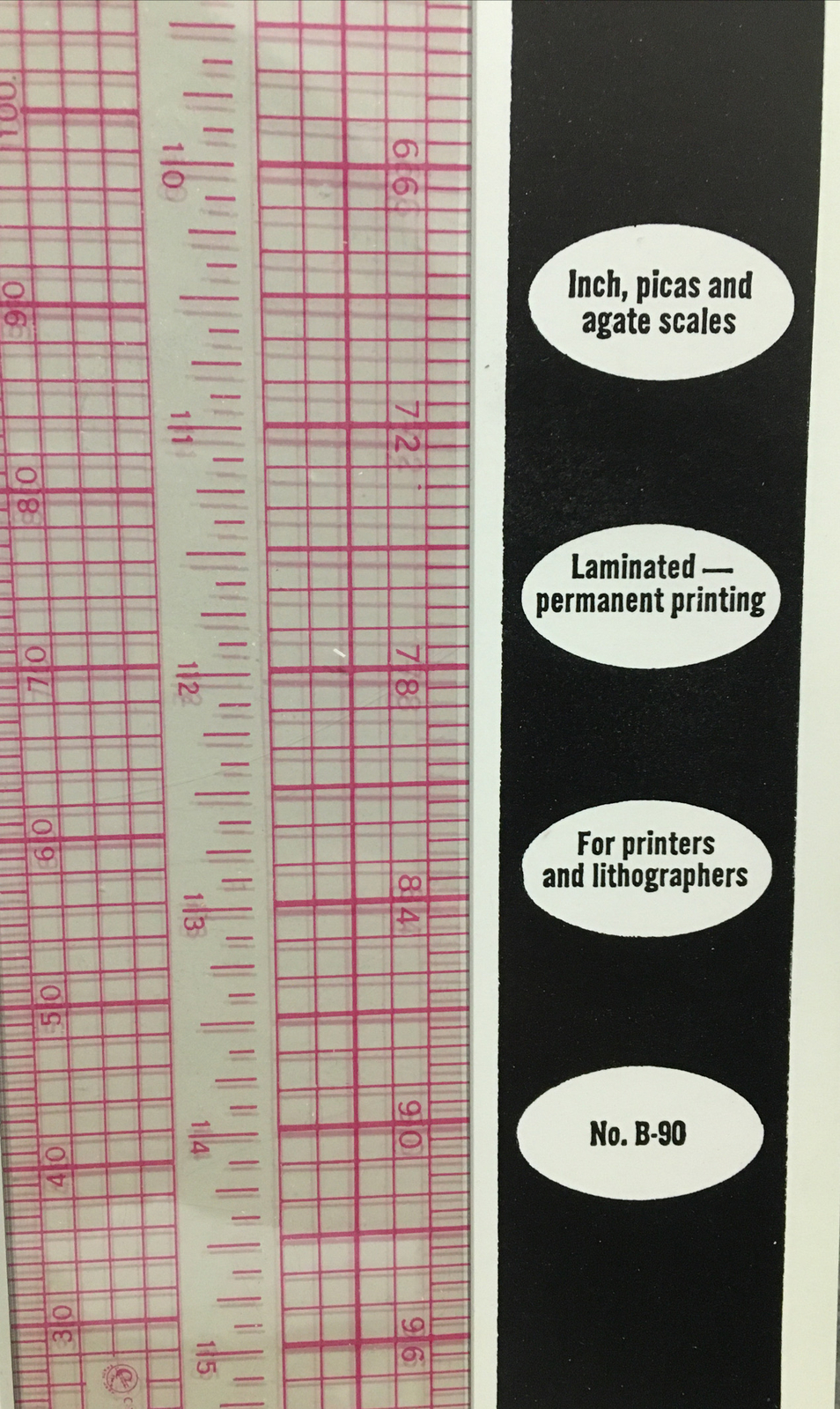 C-Thru Graph Ruler B-90, Pica Beveled - New