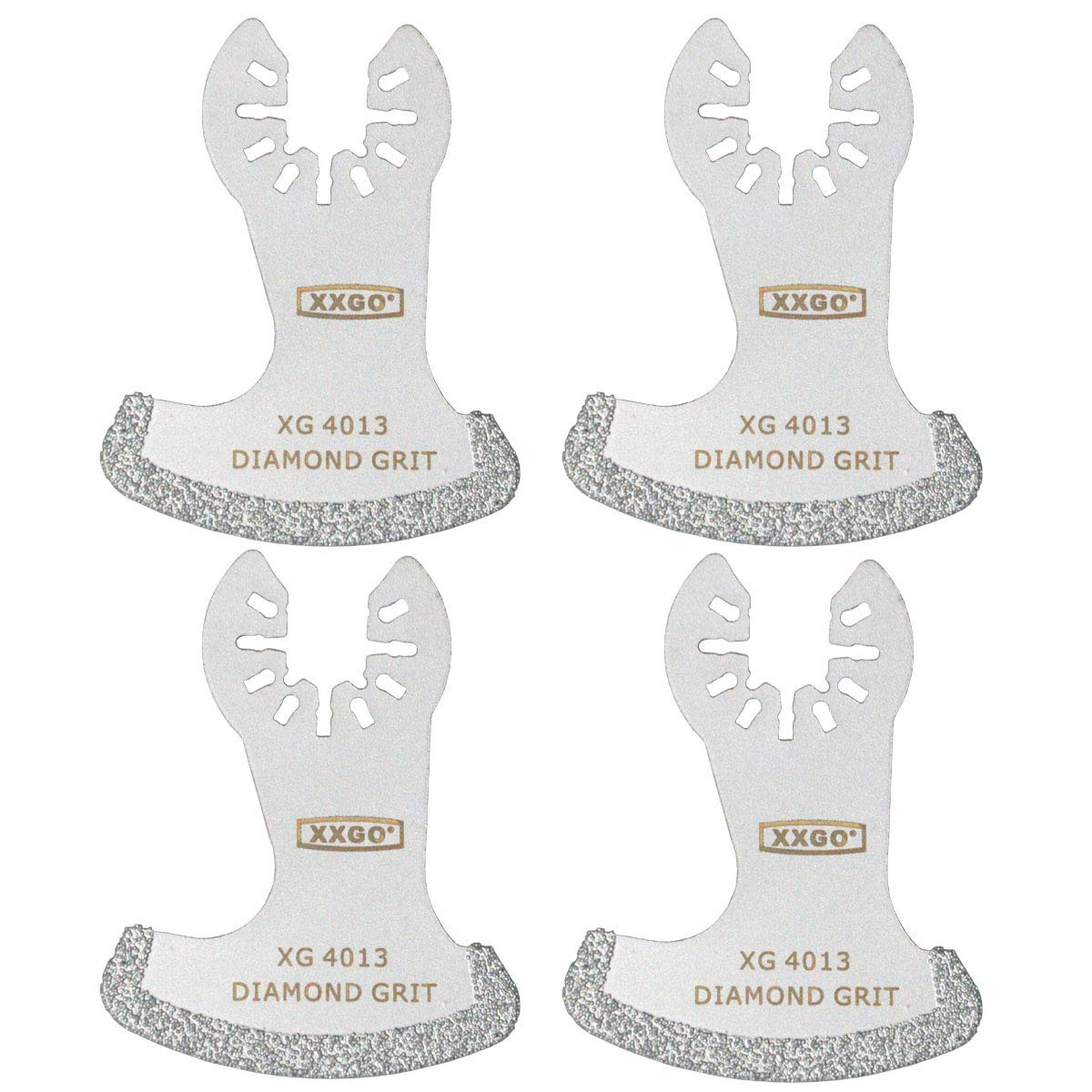 XXGO 4 Pcs Diamond Multi Tool Grout Remover Blades for 1/8" Grout Removal XG4001