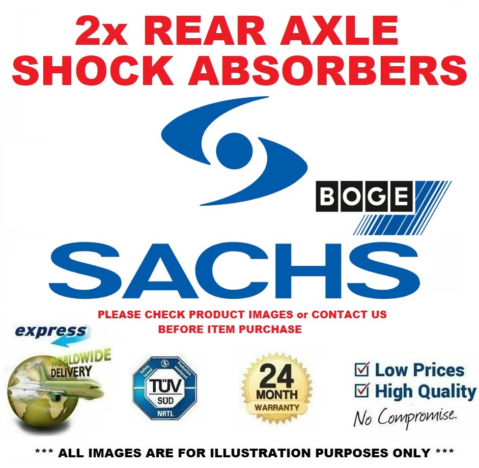 2x SACHS BOGE Rear Axle SHOCK ABSORBERS for TOYOTA AURIS 1.8 4WD 2009-2012