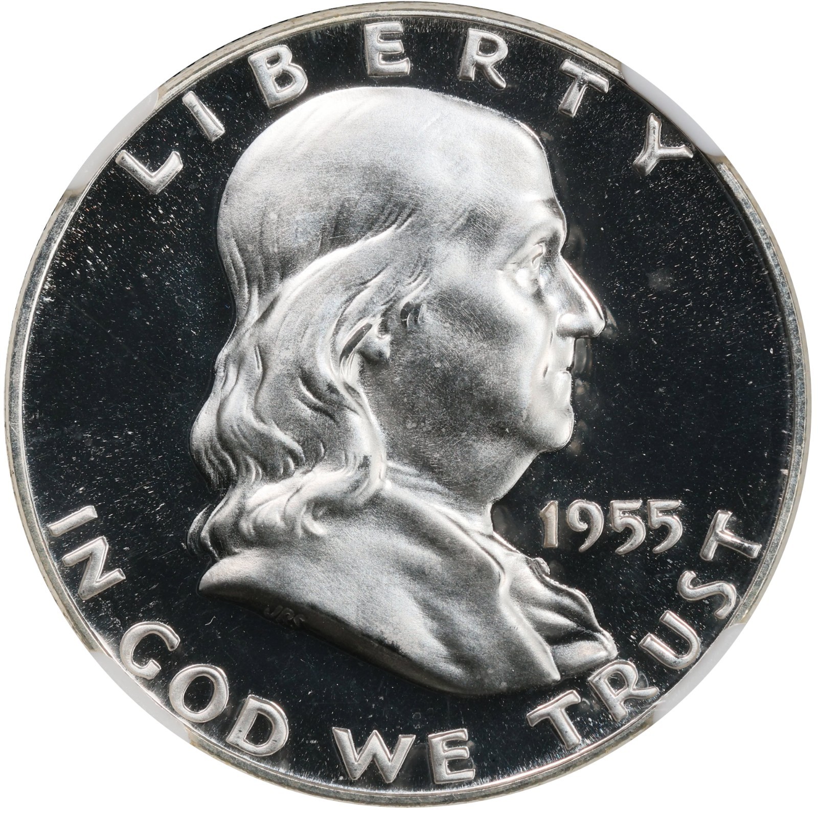 1955 Franklin Half Dollar Proof NGC PF 67 CAMEO PR 67 CAM Frosty Coin 50C