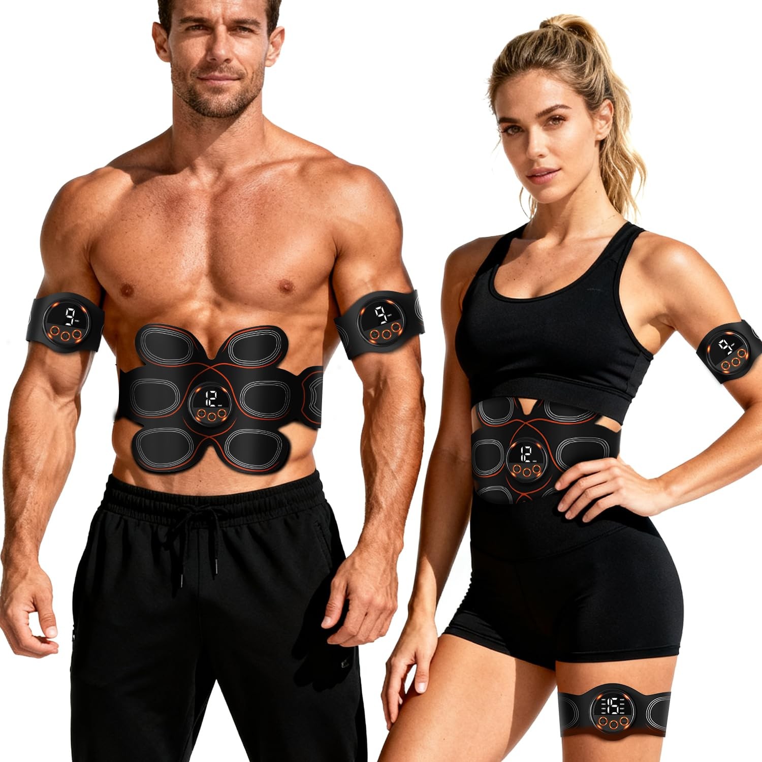 Electrical Muscle Stimulator EMS Abdominal Toner Trainer Fitness Belt Workout