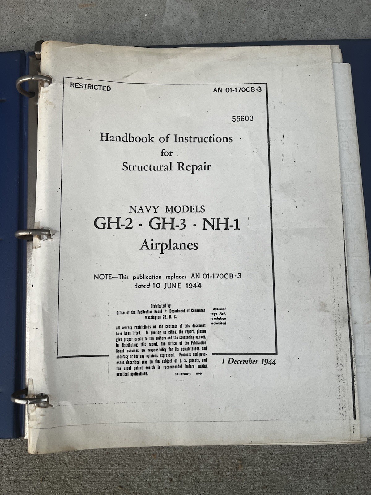 Howard GH-2, GH-3, NH-1 Structural Repair Instructions Handbook 01-170CB-3 Copy