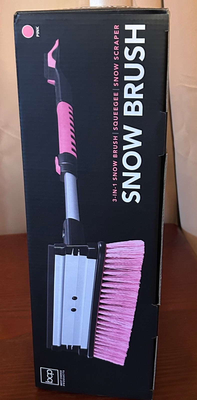 39" Extendable Snow Brush with Squeegee & Ice Scraper, Auto Snow Brush, Auto Ice