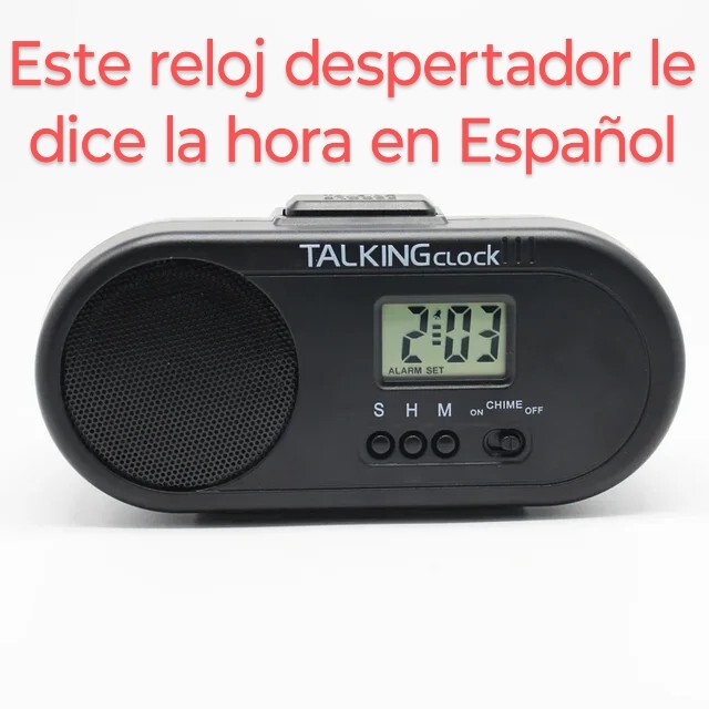 Reloj Alarma Despertador Habla En Español Ciego Spanish Talking Alarm   Loud Wow