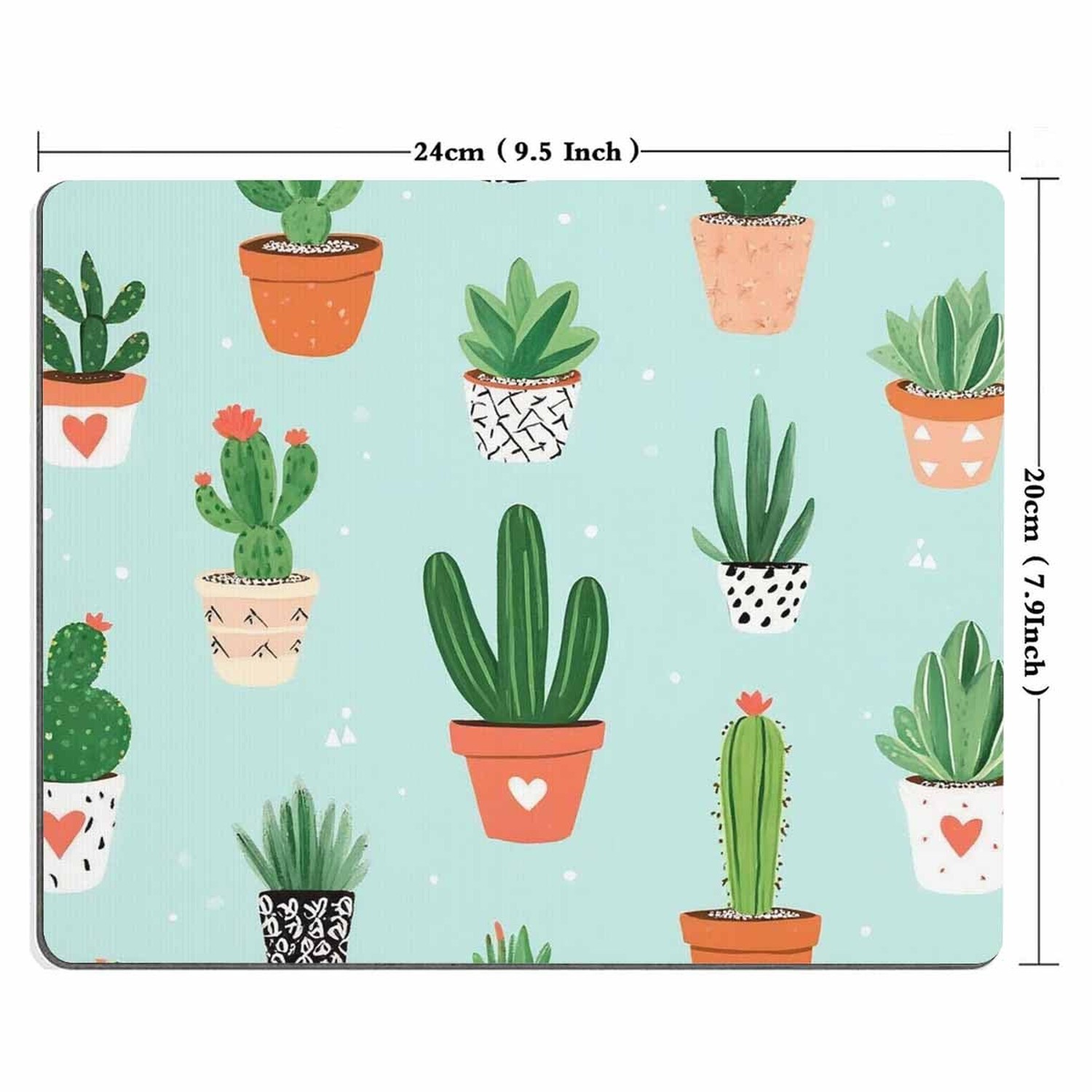 Succulents Cactus Mouse Pad Mousepad Mat - Rectangular - Computer Accessories...