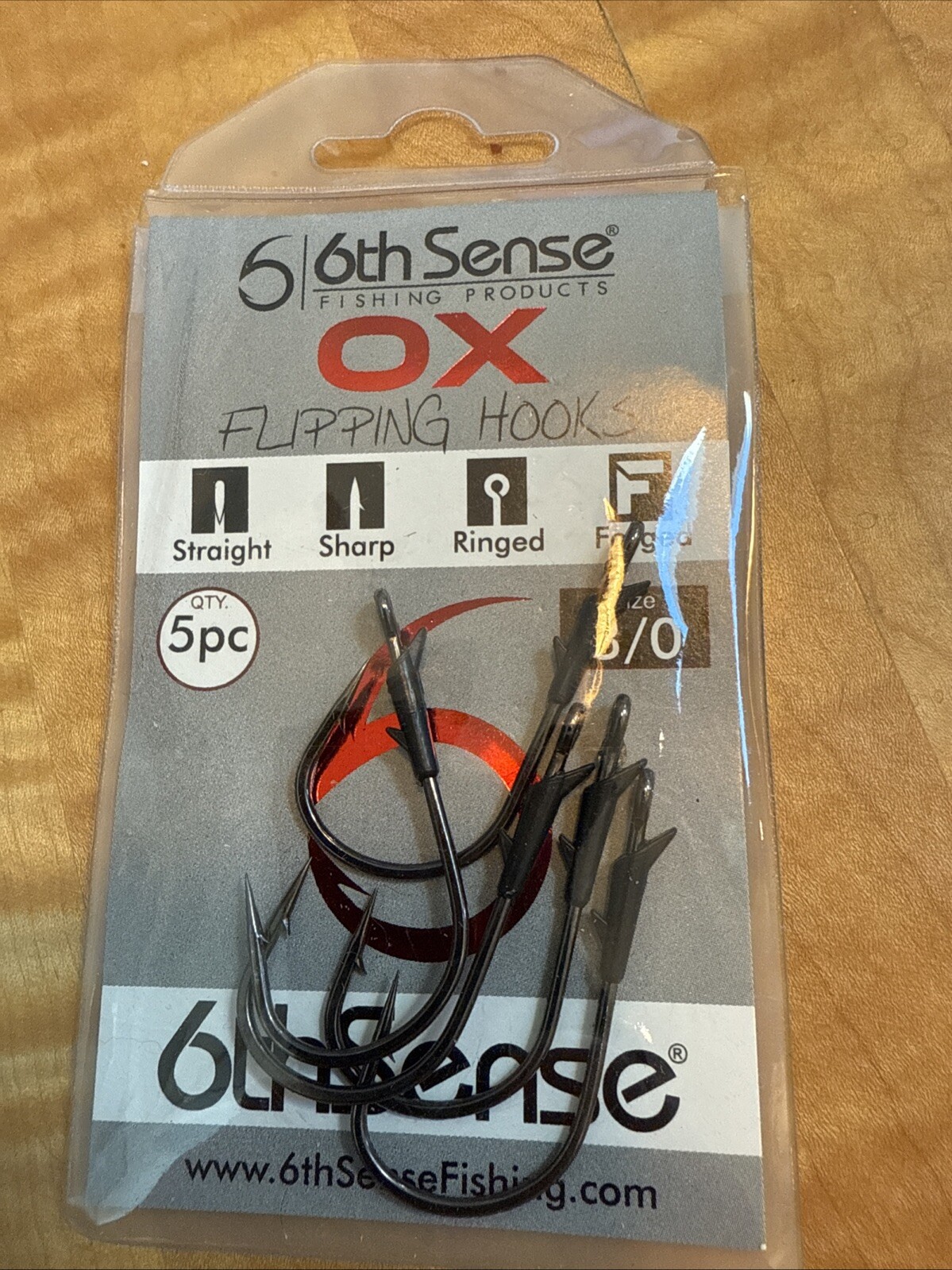 6th Sense OX Flipping Hooks 3/0 Bass Flippin Hook 5pc per Pack HKOX-30