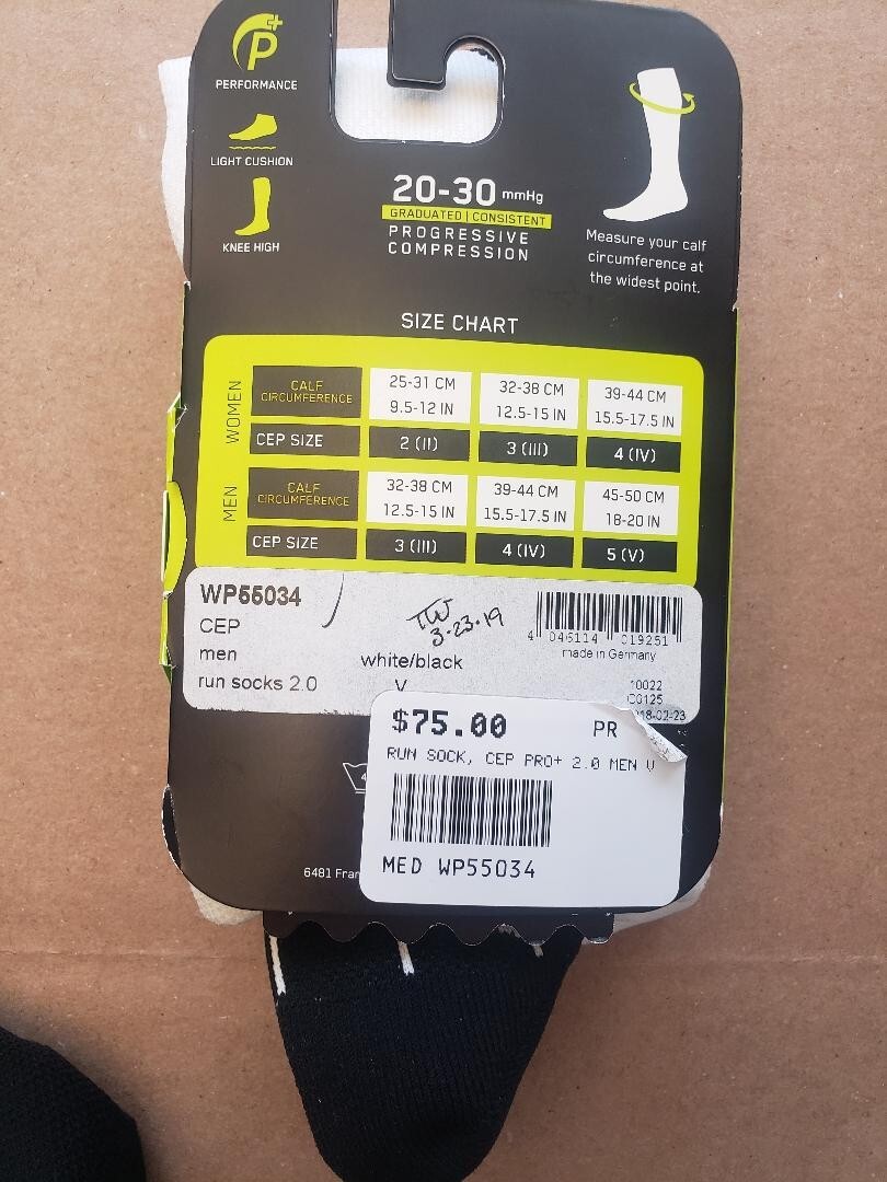 CEP Men's 2.0 Full Tall Compression Socks Pick Size & Color