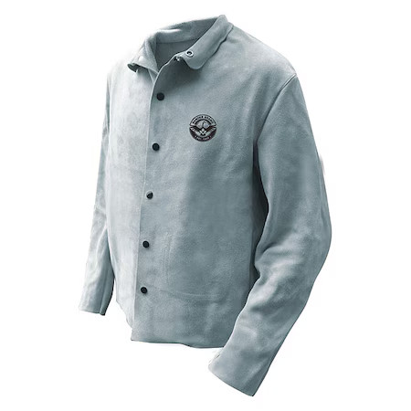 Bdg 64-1-50P-Xl Welding Jacket, Cowhide, Snaps Closure, Inside Pocket Pockets,