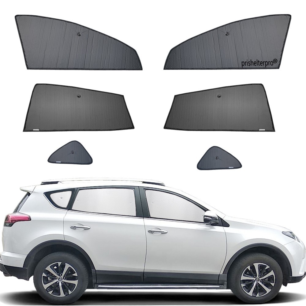 Fit For Toyota Rav4 13-18 Side Window Black Silver Camp Privacy Sunshade 6pcs