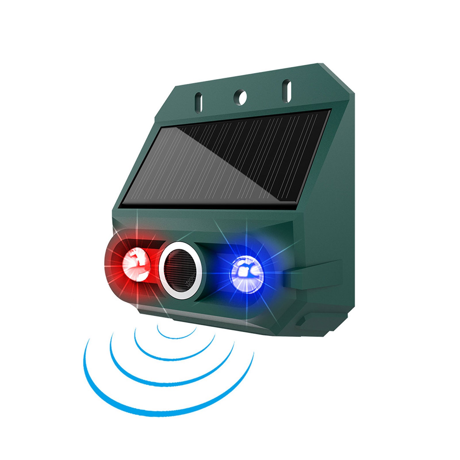 2-Solar Motion Sensor Alarm With Strobe Light For Outdoor Security