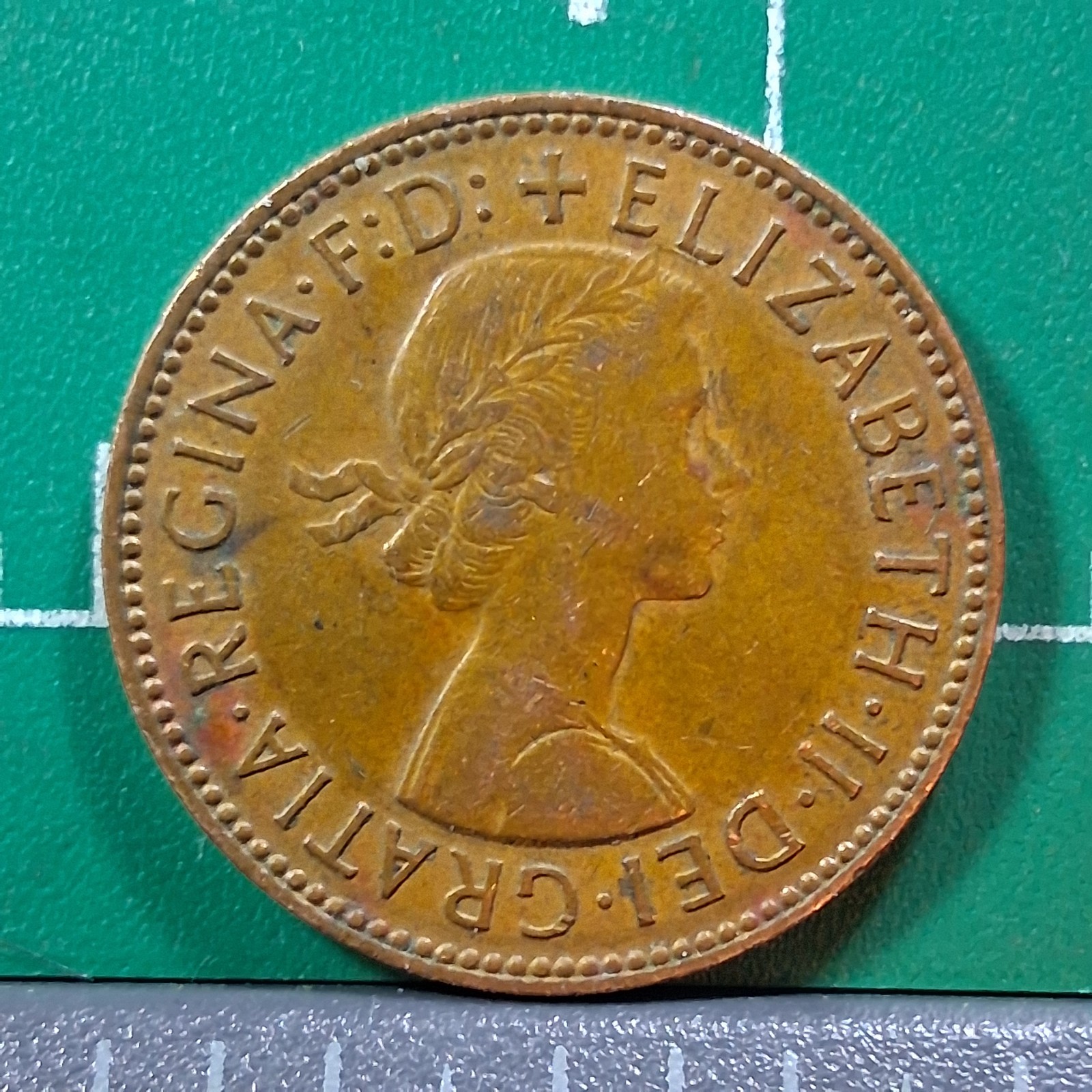 1962 UK Half Penny Elizabeth II / Golden Hind Bronze Coin