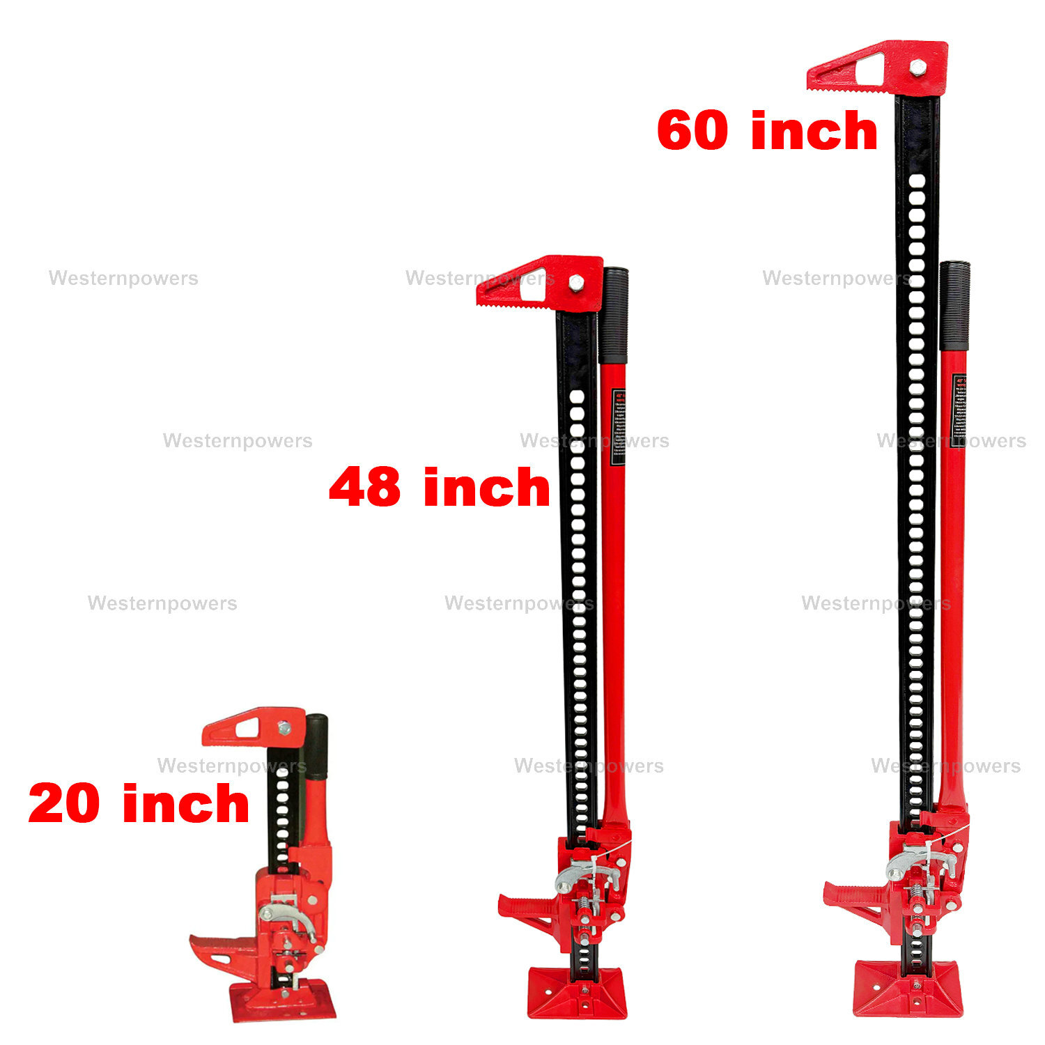 20/48/60 Inch Utility High Lift Farm Jack 7000 lbs Capacity Ratcheting Off Jack