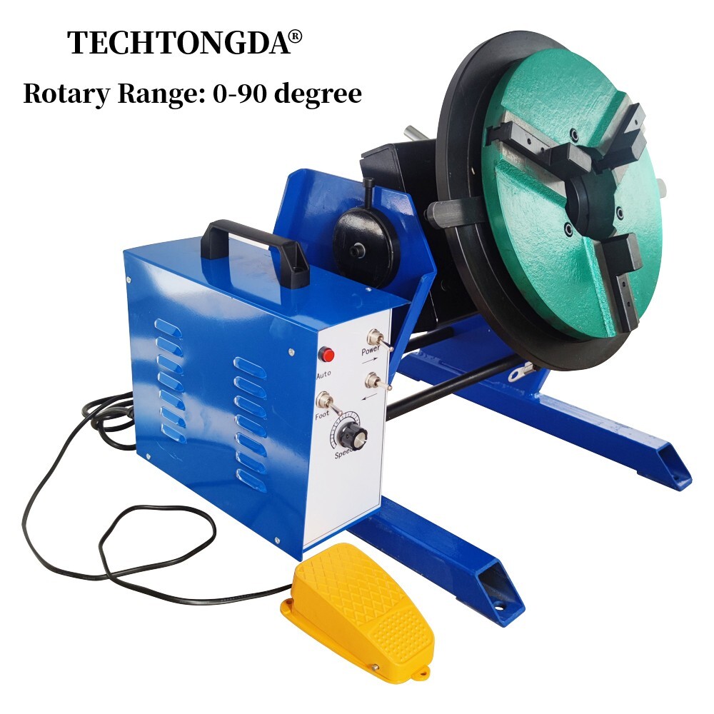 Rotary 100KG Welding Positioner Turntable Soldering 300mm Chuck Manual Flip