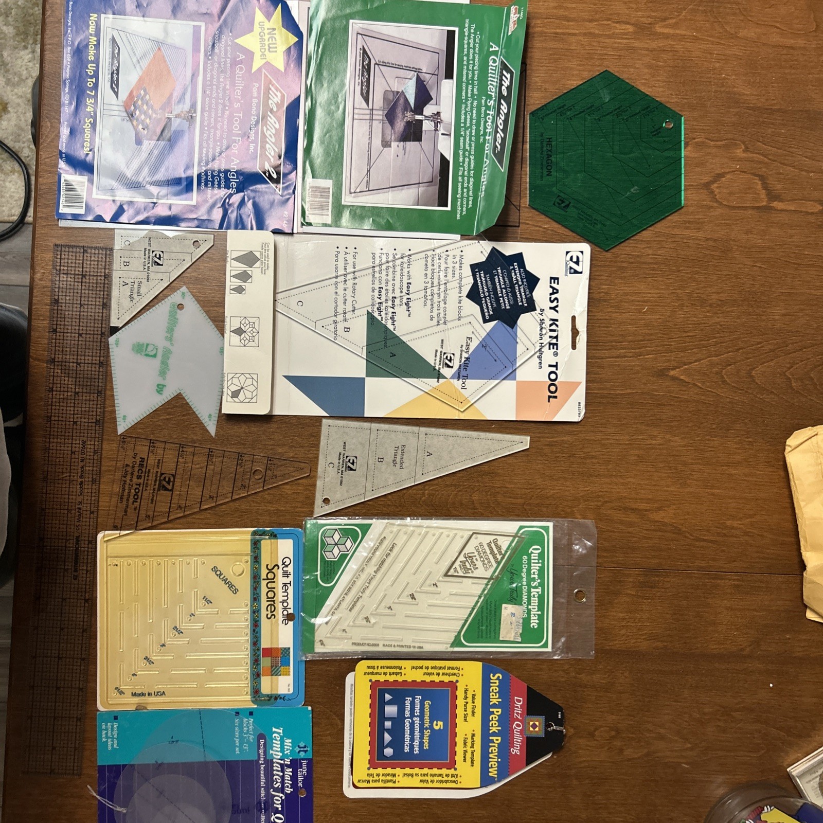 Lot of 13 Vintage templates by Easy  Quilting&EZ  international Yours Truly etc