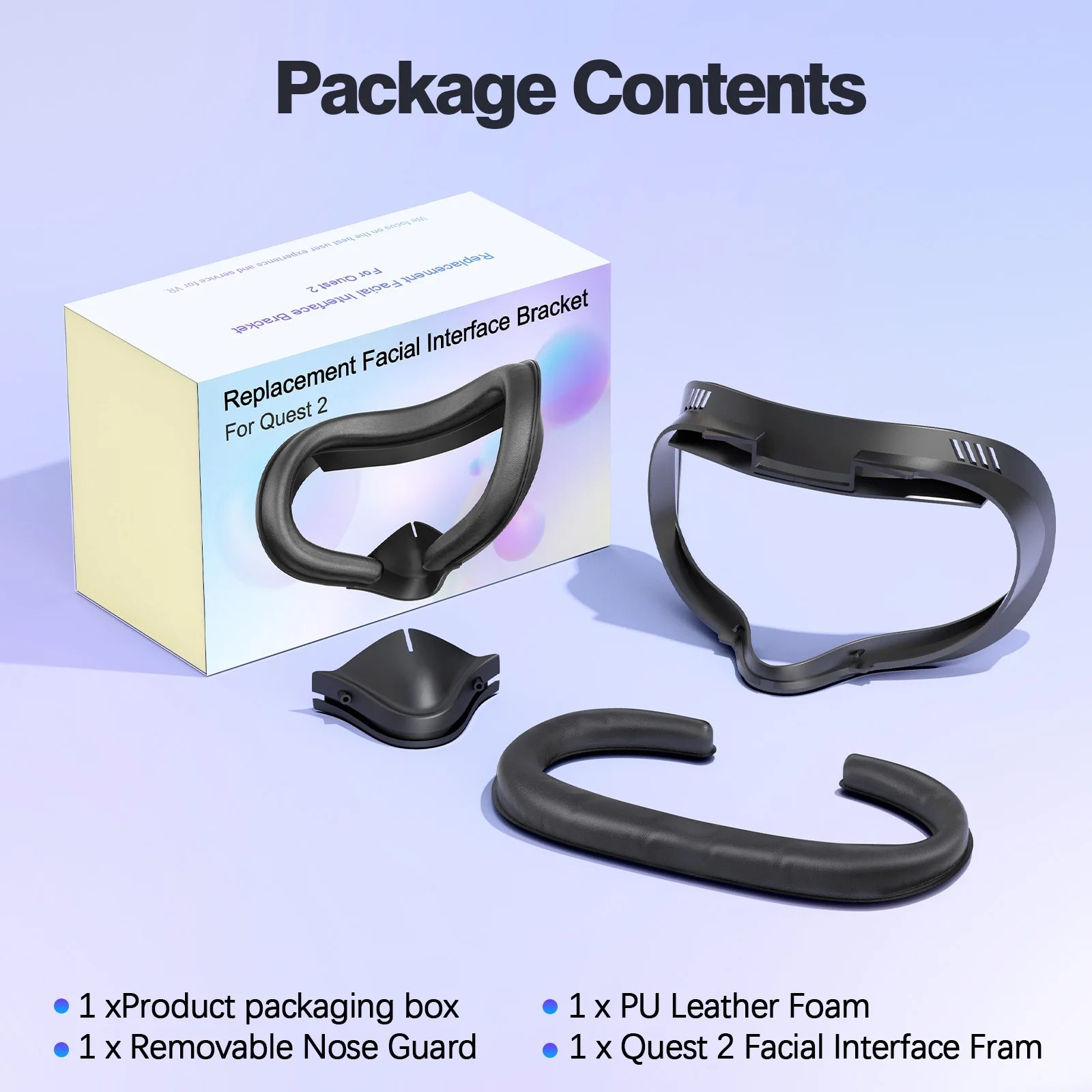 Face Cushion Pad for Meta Quest 2 VR Facial Interface Replacement PU Leather ...