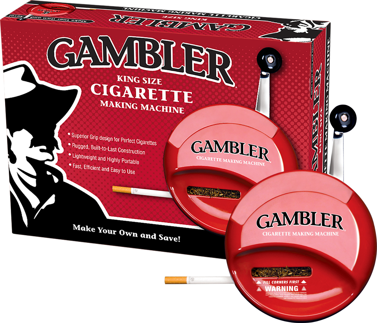 Gambler King Size Cigarette Making Machine - Regular Kings (Roll Your Own Tubes)