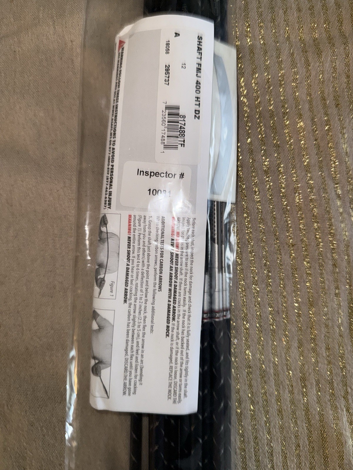 Easton FMJ 400 Spine HT DZ Arrows 1DZ (Black nocks )New Full metal jacket Shafts