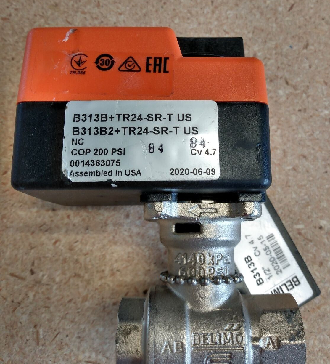 Belimo B313+TR24-SR-T 1/2" Cv3