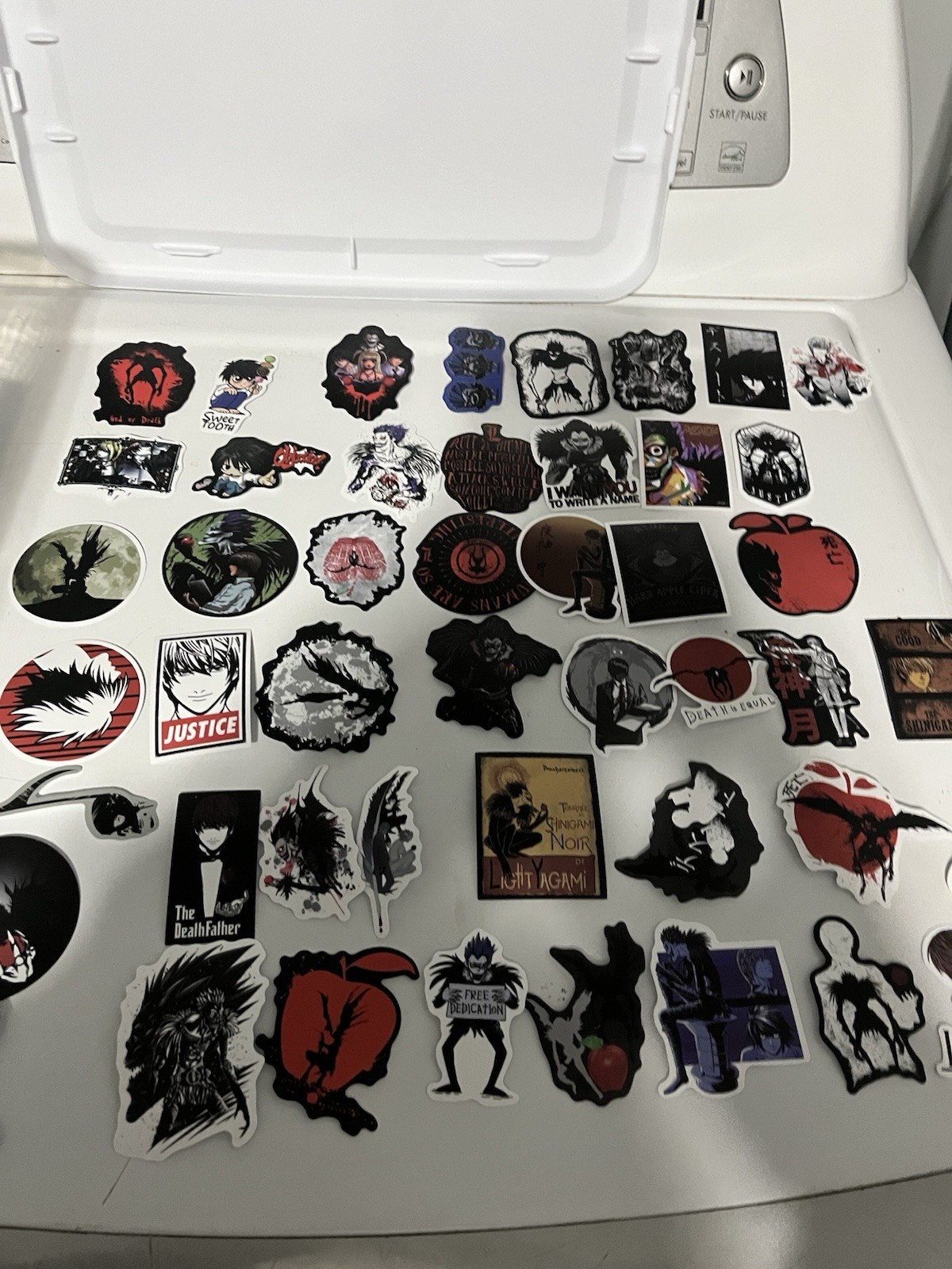 10pcs Vinyl Stickers Death Note Anime Phone Laptop. Random 10 Selected No Dup.
