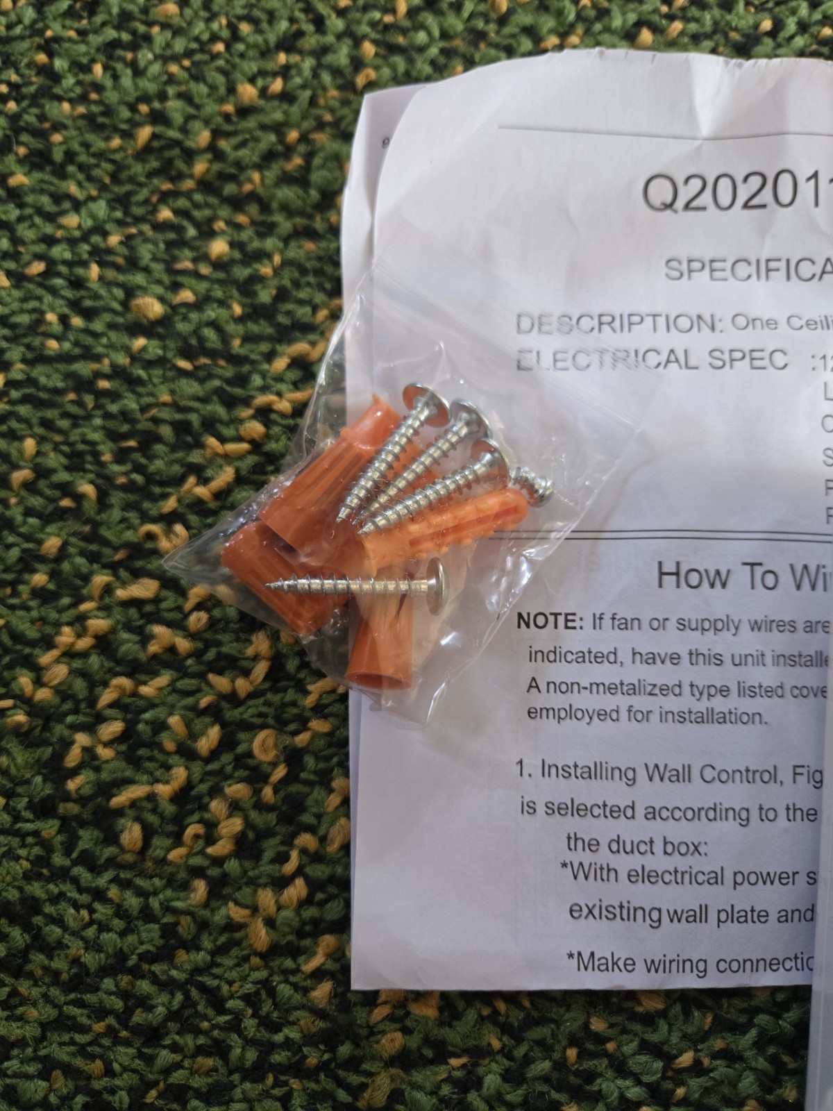 Fan & Light Control Unit - Model # q20201110-x NEW UNUSED