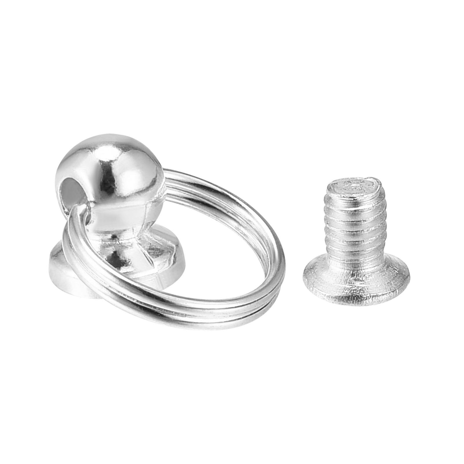 0.47" Round Button Head Pin Rivets Screw Silver 10pcs