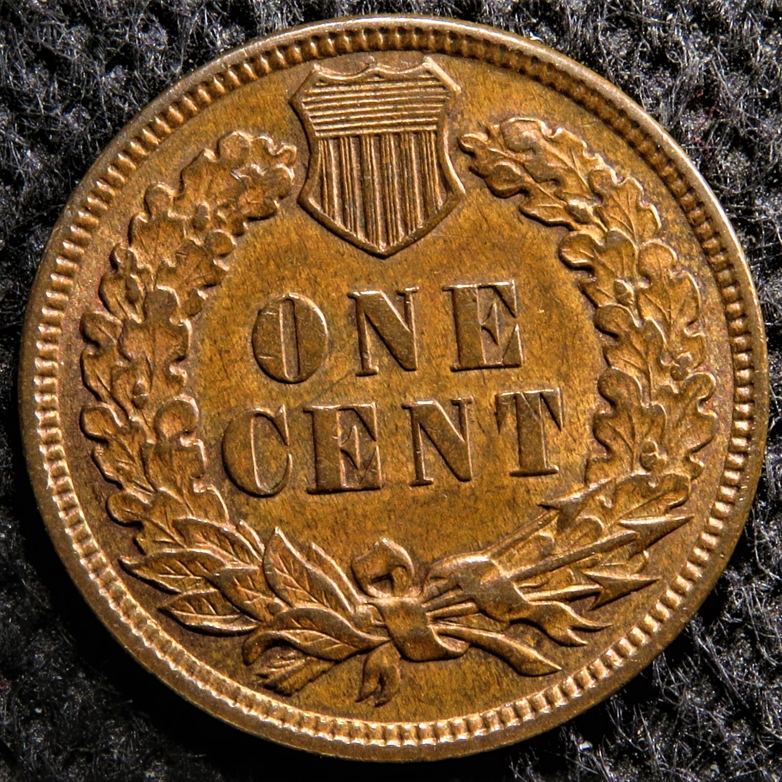 Almost Uncirculated 1909 Indian Head Cent doubled die large L over small L
