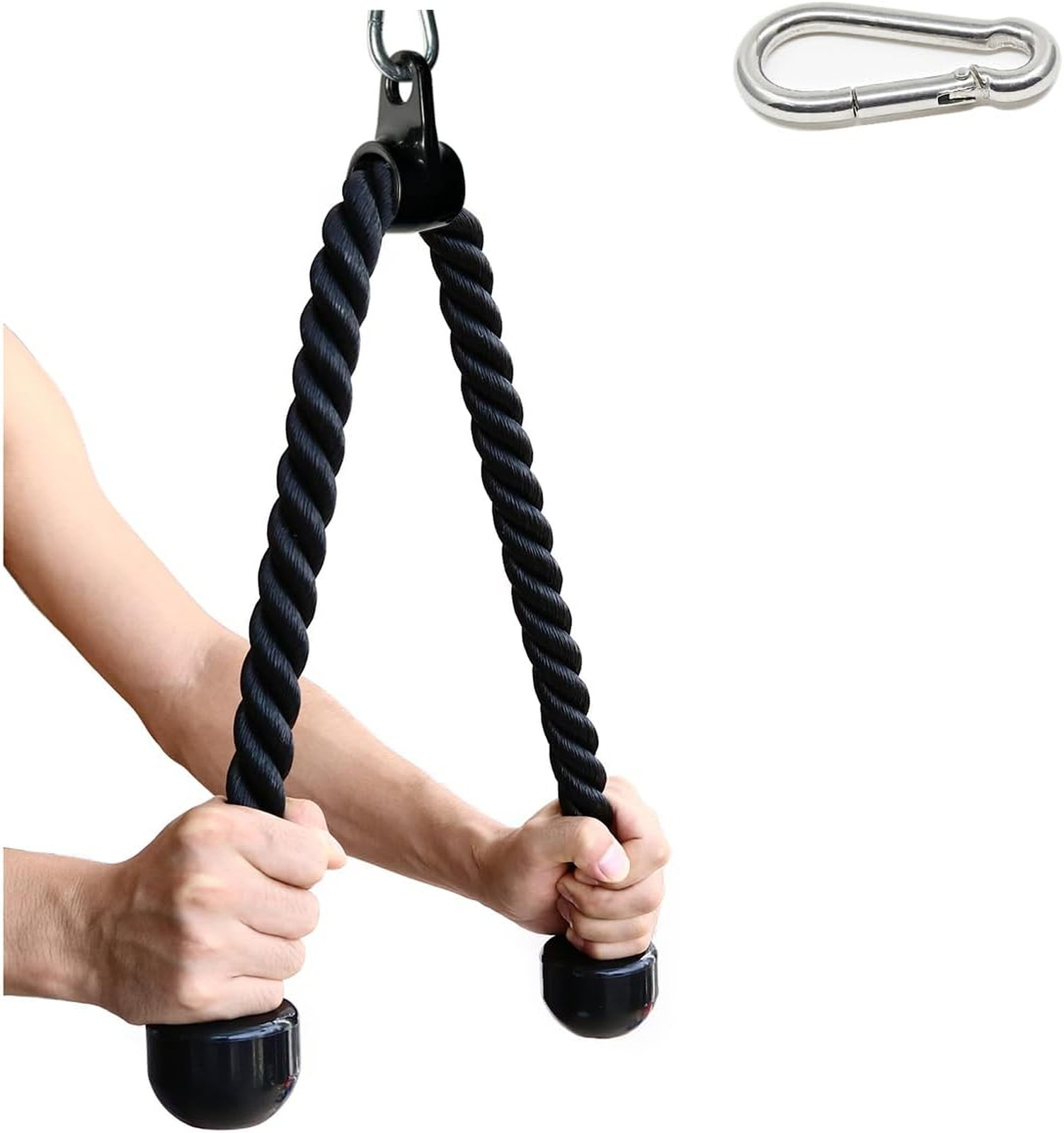 Tricep Rope Heavy Duty Coated Nylon 27 36 Inches Biceps Pulldown Cable