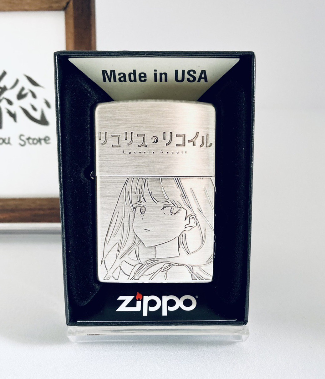 Zippo Oil Lighter Lycoris Recoil Chisato Takina Brass