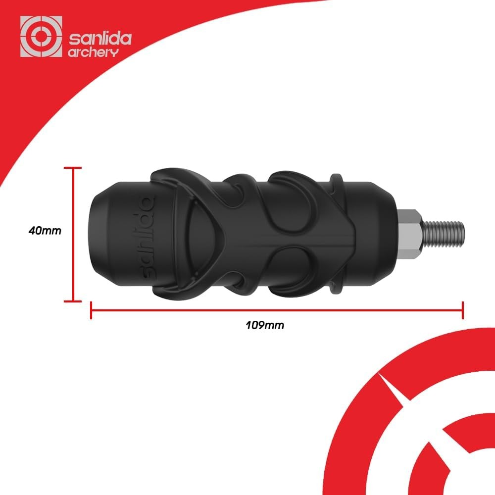 sanlida Archery Dragon X9 Stabilizer Bow Riser Extension Dampener, Easy Disconne