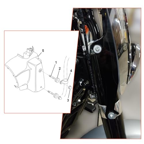 Harley King Model Windshield Docking Hardware Kit