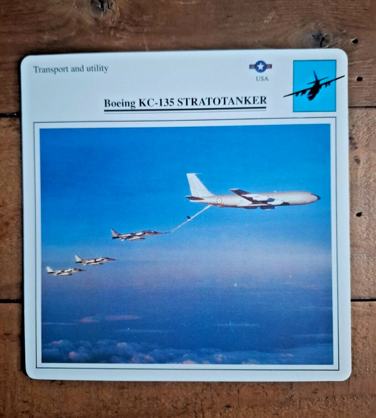 Boeing KC-135 Stratotanker - Transport & Utility - Warplanes Collectors Card.