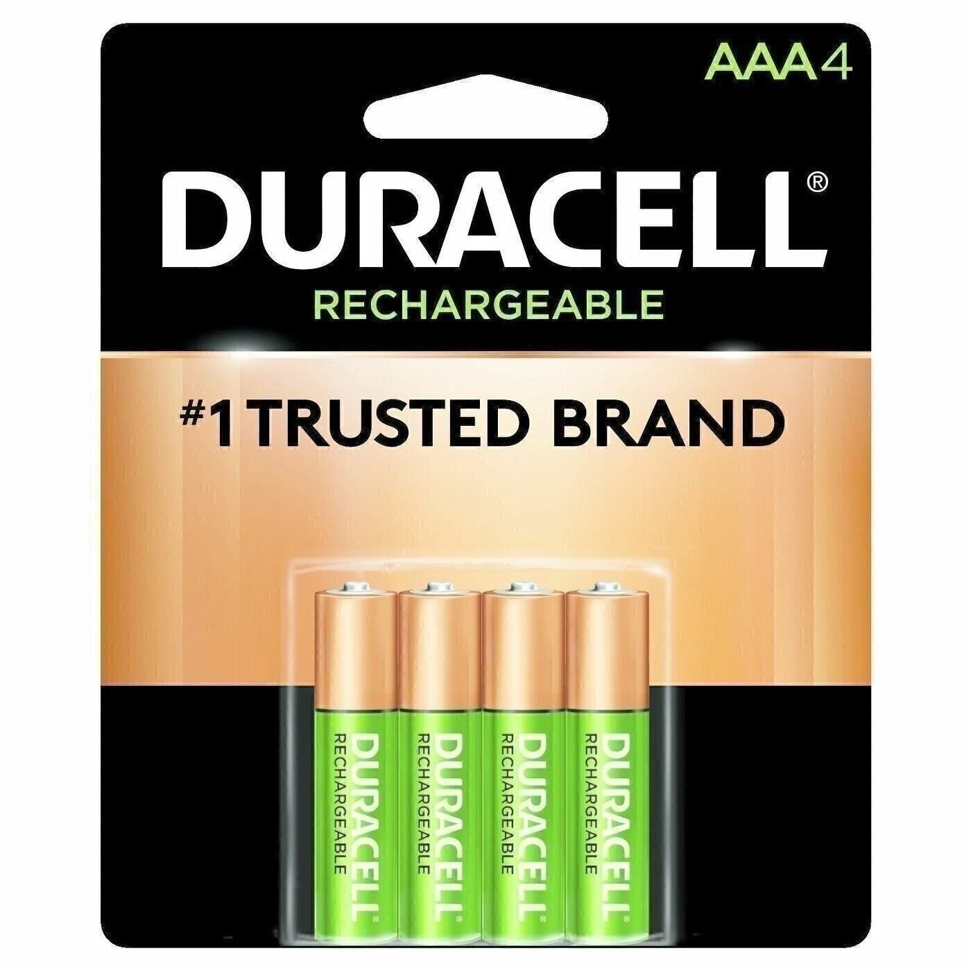 4/pack Duracell AAA Rechargeable Batteries AAA4 1.2V NiMH (4x1) DX2400