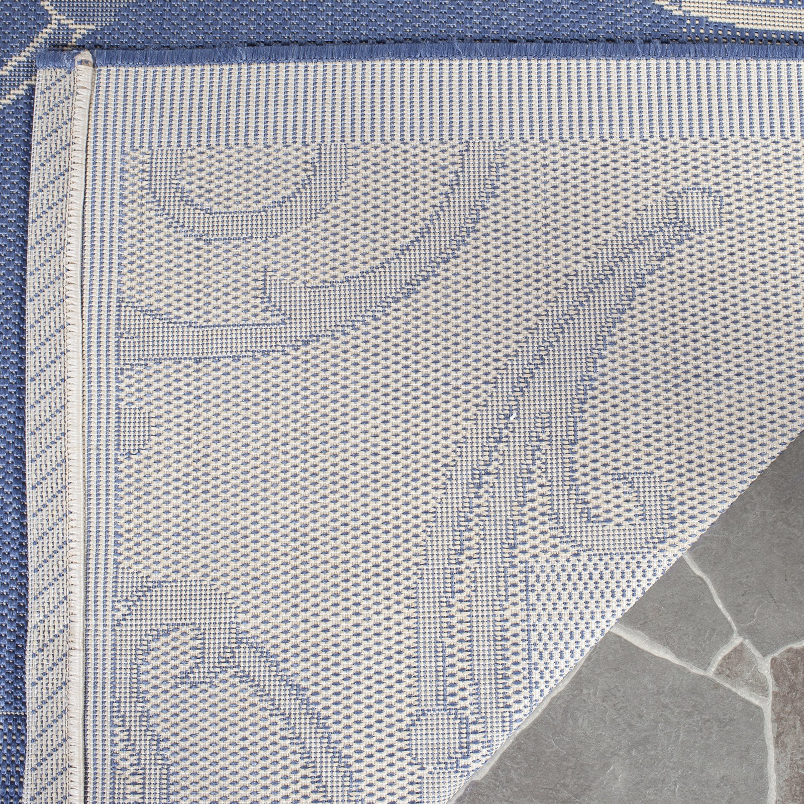 Safavieh Washable Rug Outdoor Courtyard Collection - 710 Square Blue Natural