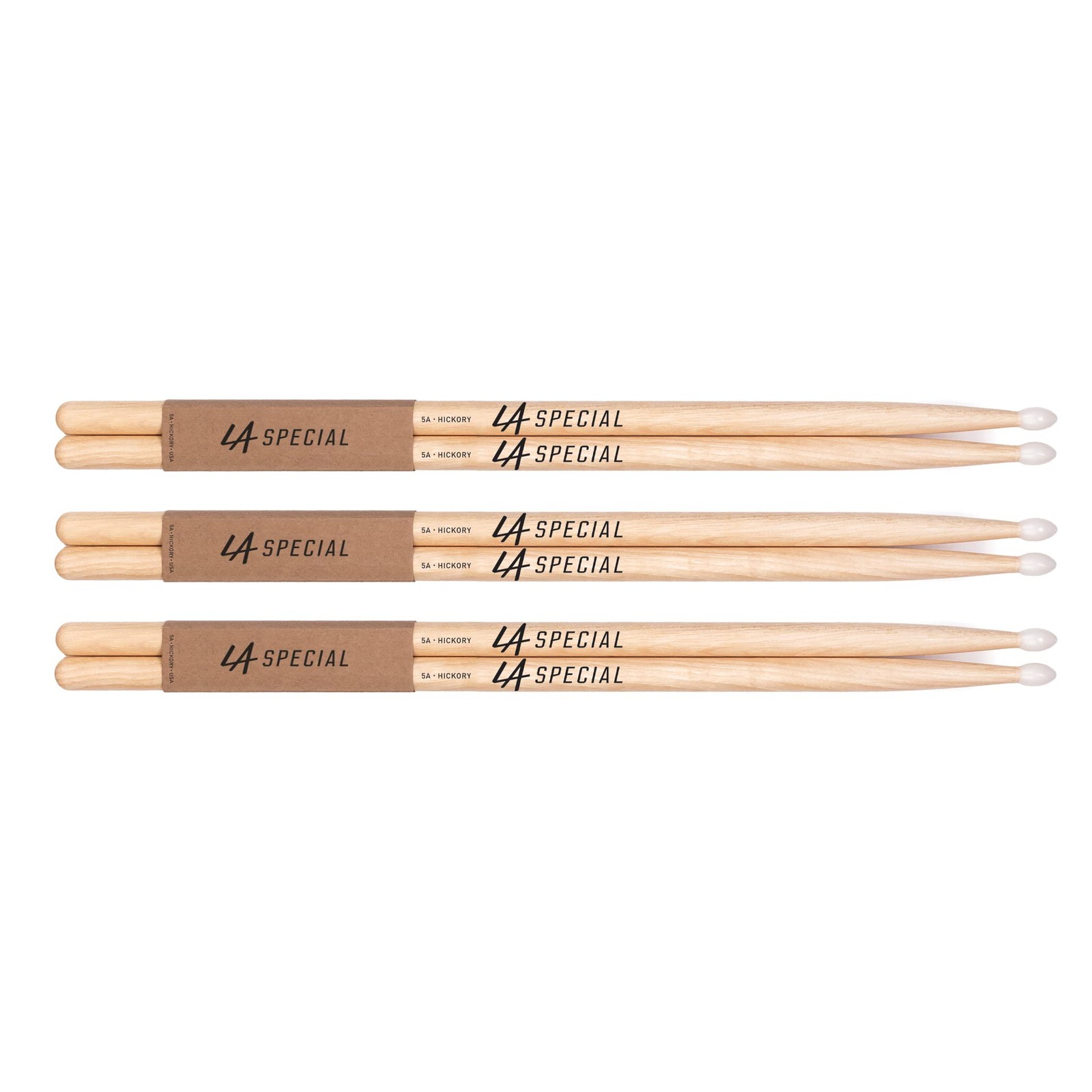 LA Specials Drum Sticks - 5A Drumsticks - Set for 5a, Natural