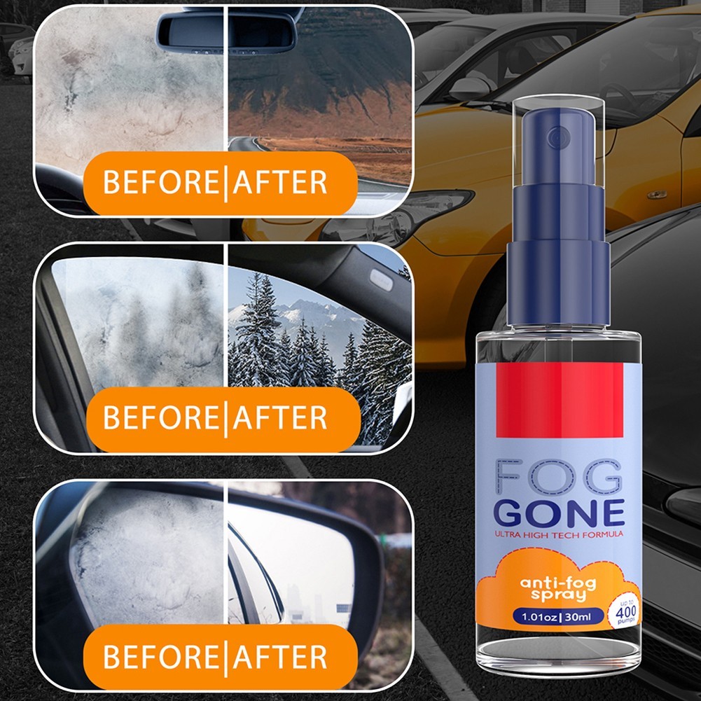 Clear Vision Anti Fog Spray for Enhanced Safety on Windshields and Mirrors