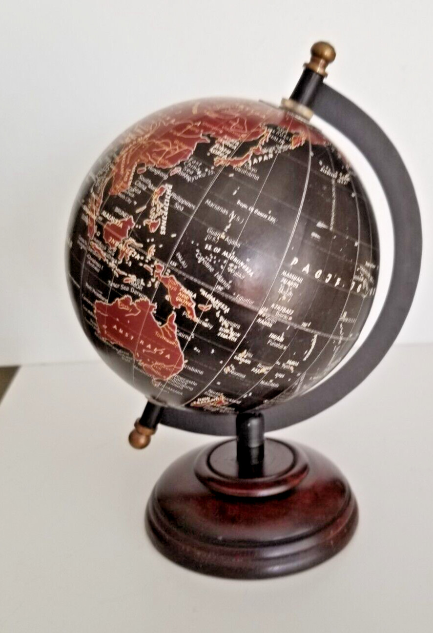 Tabletop Globe Black Decorative Desk Decor Tabletop Display 8 Inch