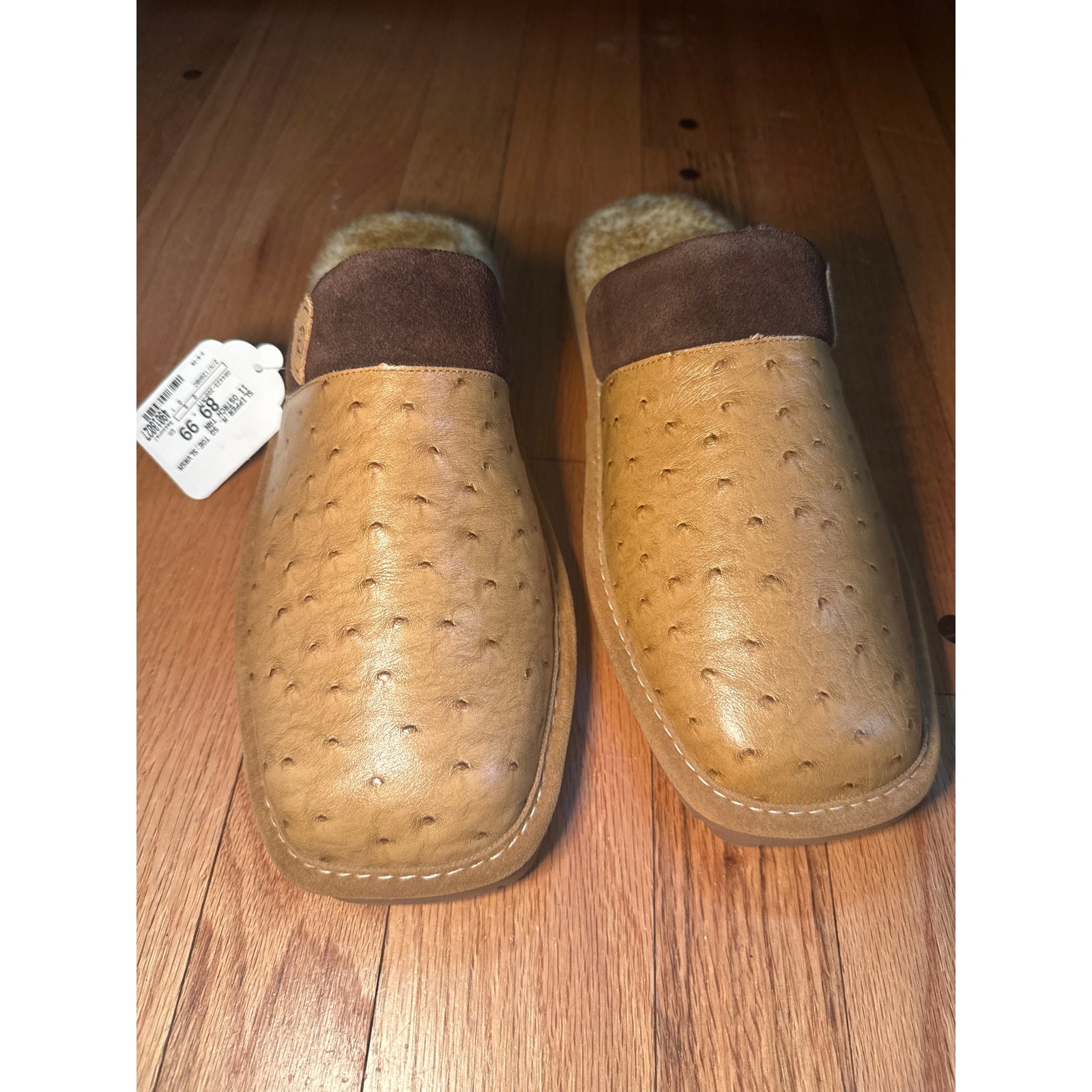 NEW Ariat Men's Silversmith Slippers Full Quill Ostrich Square Toe Men's Sz 11